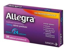 ALLEGRA 120mg x 10 tabletek - krótka data