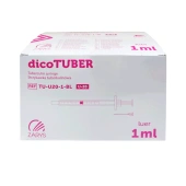 Strzykawka tuberkulinowa 1ml U20 0,45Gx13mm x 100 sztuk